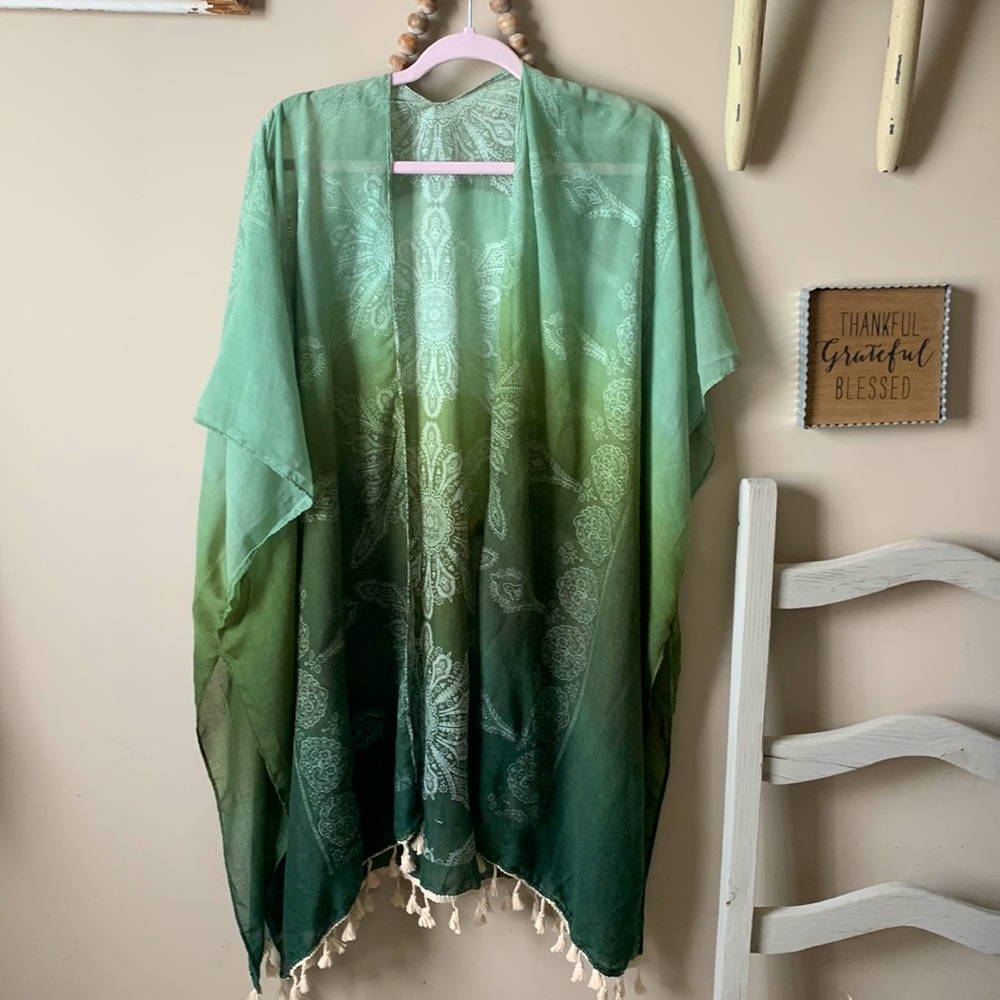 Boho Kimono Green Shades